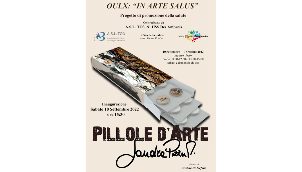 PILLOLE D’ARTE – Inaugurazione sabato 10 settembre 2022 ore 15.30